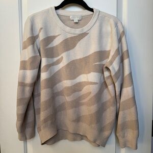 Barefoot Dreams CozyChic‎ Sweater Ultra Lite Beige White Womens Size M